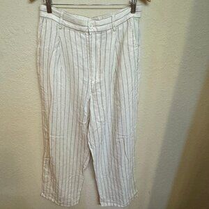 UO Striped Linen Blend Trouse